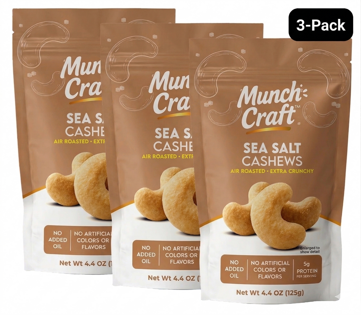 Sea Salt Cashews – Pantry Bag (4.4oz)