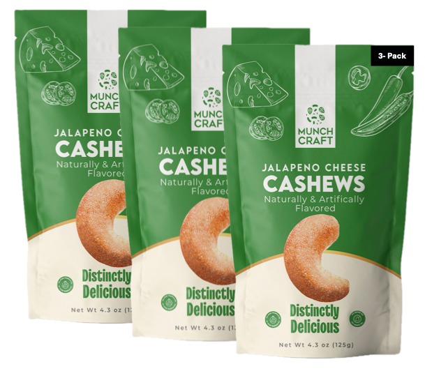 Jalapeno Cheese Cashews 3-Pack (4.3 oz each x 3)