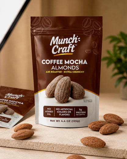 Coffee Mocha Almonds – Pantry Bag (4.4oz)