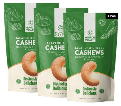 Jalapeno Cheese Cashews 3-Pack (4.3 oz each x 3)