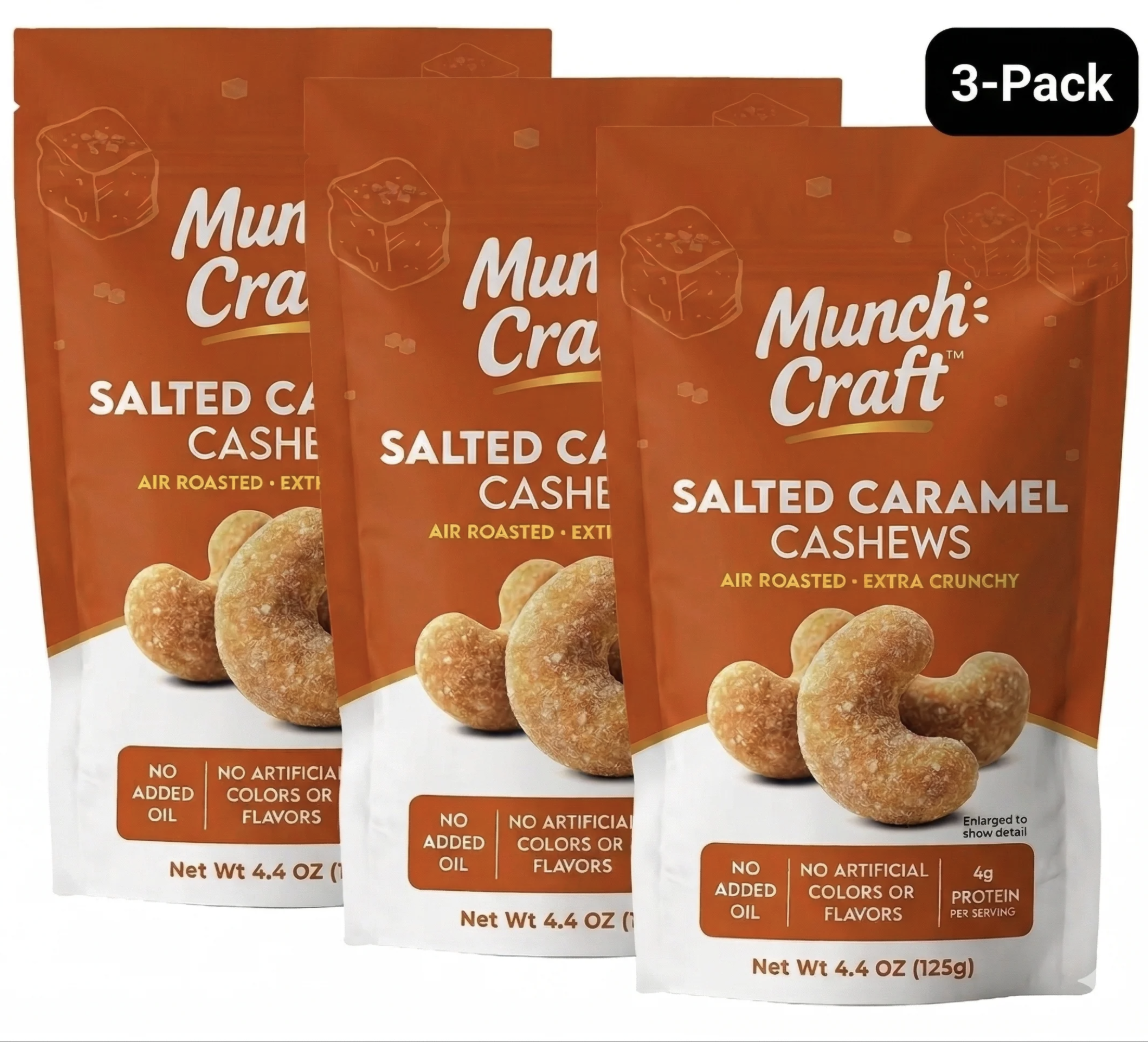Salted Caramel Cashews – Pantry Bag (4.4oz)